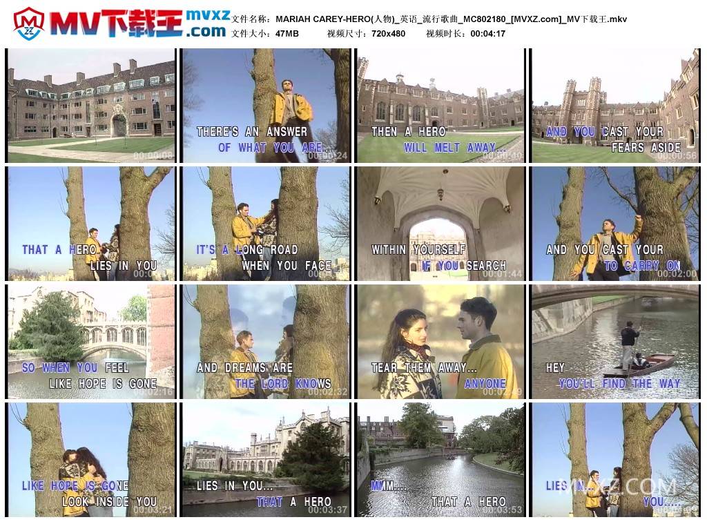 MARIAH CAREY-HERO(人物)_英语_流行歌曲_MC802180